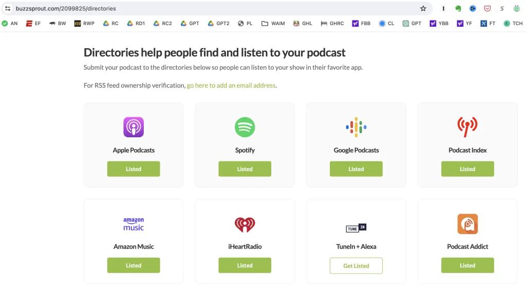 Buzzsprout podcast hosting platform dashboard