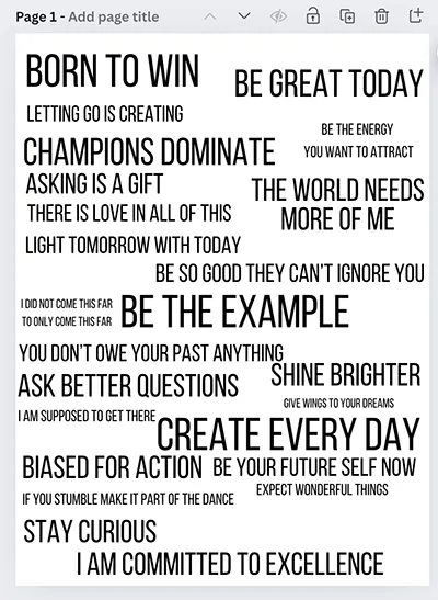 Personal manifesto design version 2